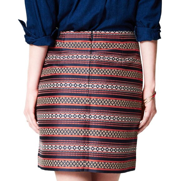 ANN TAYLOR LOFT | Mini Boho Pencil Skirt - Picture 11 of 12
